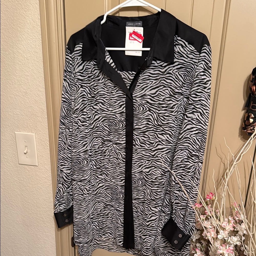 Vince Camuto Zebra Print Shirt
